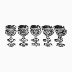 Crystal Champagne Glasses from Baccarat Harcourt, 1841, Set of 10