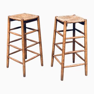 Bar Stool Set in the style of Charlotte Perriand, France, 1950s, Set of 2