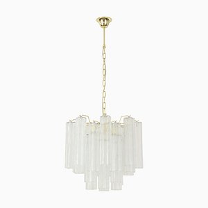 Suspension Lamp in Clear Murano Glass, Italy, 1990s