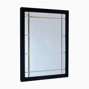 Beveled Wall Mirror with Black Frame, 1990s