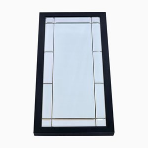 Beveled Wall Mirror with Black Frame, 1990s