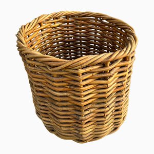 French Rustic Basket in Thick Willow, 1960s