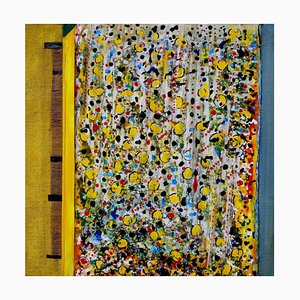 Giuseppe Zumbolo, Yellow Curtain, Acrylique sur Toile, 2018