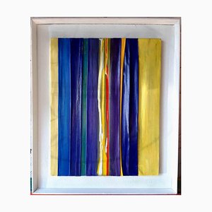 Giuseppe Zumbolo, Blue and Yellow Composition, Acrylic on Canvas, 2021
