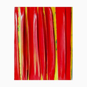 Giuseppe Zumbolo, Komposition in Rot und Gelb, Acryl auf Leinwand, 2021
