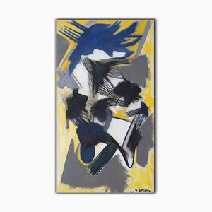 Giorgio Lo Fermo, Composición abstracta, óleo sobre lienzo, 2021