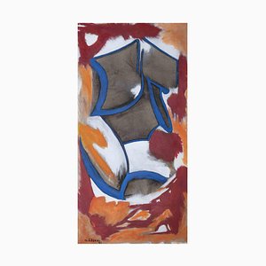 Giorgio Lo Fermo, Composición abstracta, óleo sobre lienzo, 2021
