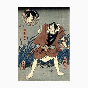 Grabado en madera de Utagawa Kunisada, Yamabayashi Fusahachi, década de 1860