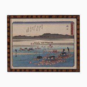 Después de Utagawa Hiroshige, Shimada, grabado en madera, de finales del siglo XIX