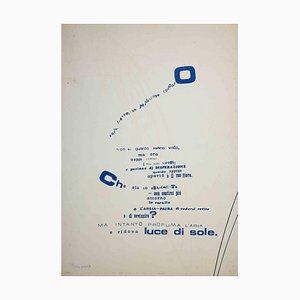 Ennio Pouchard, Visual Poem, Screen Print, 1970