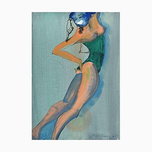 Anastasia Kurakina, Nude, Watercolor, 2016