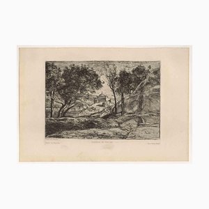 Jean Baptiste Corot, Souvenir de Toscane, Radierung, 19. Jh.