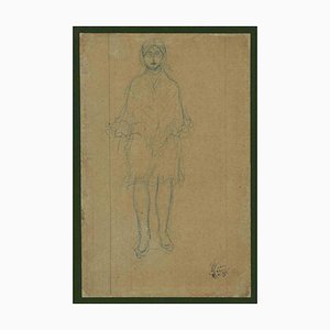 Aristide Maillol, Female Figure, Pastel Drawing, Early 20th Century