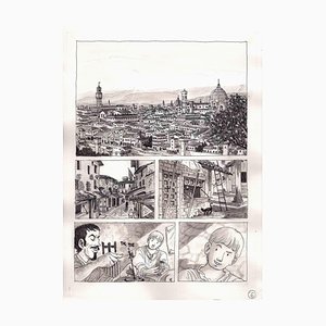 Vincenzo Bizzarri, A Day in Florence, Ink Illustration, 2015