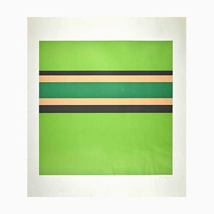 Mauro Reggiani, Green Composition, Screen Print, 1976