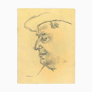 Mino Maccari, The Profile, Pen Drawing, 1950s