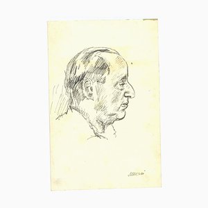 Mino Maccari, Il profilo, Disegno a penna, anni '50