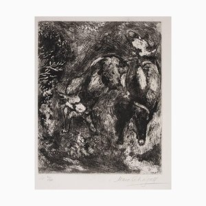 Marc Chagall, Les Deux Taureaux et une Grenouille, Eau-forte