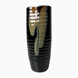 Japanische Kabin Vase aus glasierter Keramik, 1970er