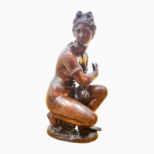 Französischer Künstler, Skulptur einer Dame, 1800er, Bronze