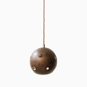 Copper & Amber Glass Bubble Pendant Lamp by Nanny Still for Raak, Finland, 1960s
