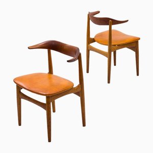 Cow Horn Chairs by Knud Faerch, 1950s, Set of 2