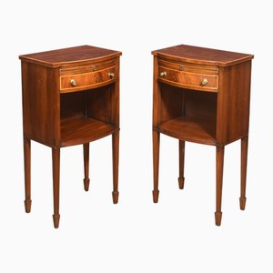 String Inlaid Bedside Tables, 1890s, Set of 2