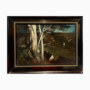 Ernest Liebermann, Notte, Oil Painting, 1899, Framed