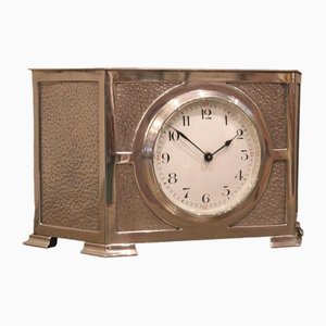 Silver-Plated Mantel Clock, 1930s