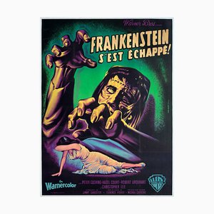 Póster de la película The Curse of Frankenstein francés grande de Jean Mascii, 1957