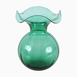 Italienische Mid-Century Vase aus grünem Muranoglas von Ivv, 1970er