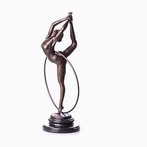 Art Deco Style Statue in Bronze and Marble