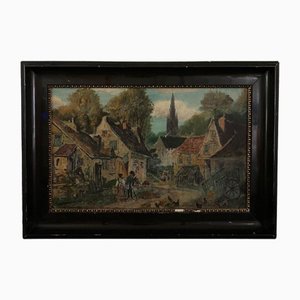 G. Colin, Breton Street Scene, Early 20th Century, Oil on Panel, Framed