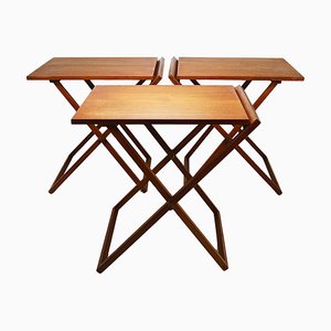 Table Pliante Moderne en Teck par Illum Wikkelso pour Silkeborg, Danemark, 1960s