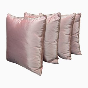 Cuscini rosa satinato, set di 4