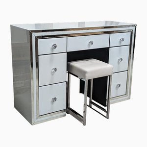 Mirrored Dressing Table with Glass