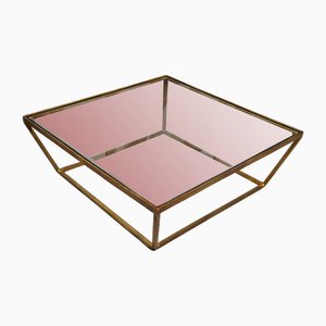 Gold Cocktail Table in Glass