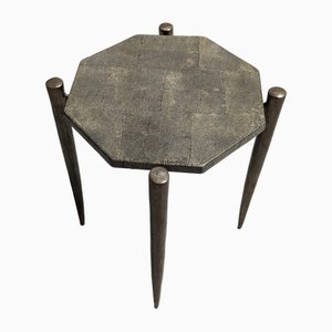 Brass and Ceramic Side Table