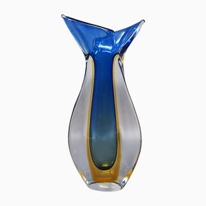 Vase Bleu par Flavio Poli pour Seguso, Italie, 1960s