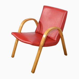 Bow Wood Armchair attributed to Hugues Steiner, 1950s