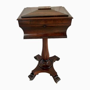 Mesa auxiliar victoriana antigua de palisandro, década de 1850