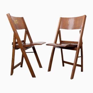 Vintage Folding Chairs from Thonet, 1930s, Set of 2
