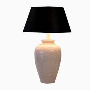 Large Table Light in White Ceramic from Bitossi, 1970s