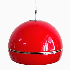 Lámpara colgante española roja, años 60