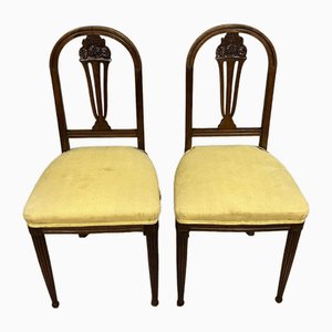 Chaises de Salle à Manger en Acajou, Set de 2