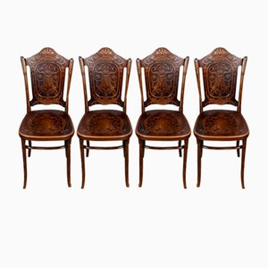 N ° 67 Dining Chairs by Jacob & Josef Kohn, 1900s, Set of 4