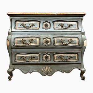 Commode Tombeau Bordelaise Louis XV en Bois Peint