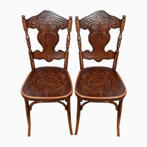 N ° 67 Dining Chairs by Jacob & Josef Kohn, 1900s, Set of 2
