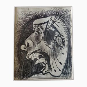 Pablo Picasso, Etude, Esquisse Préparatoire pour Guernica, Lithographie