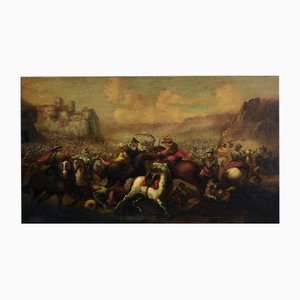 Huile sur Toile Salvatore Alfano, Battle Scene, 1990s